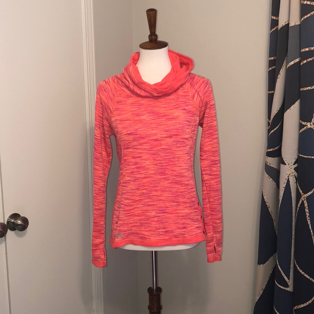RBX M pink/orange cowl neck workout shirt